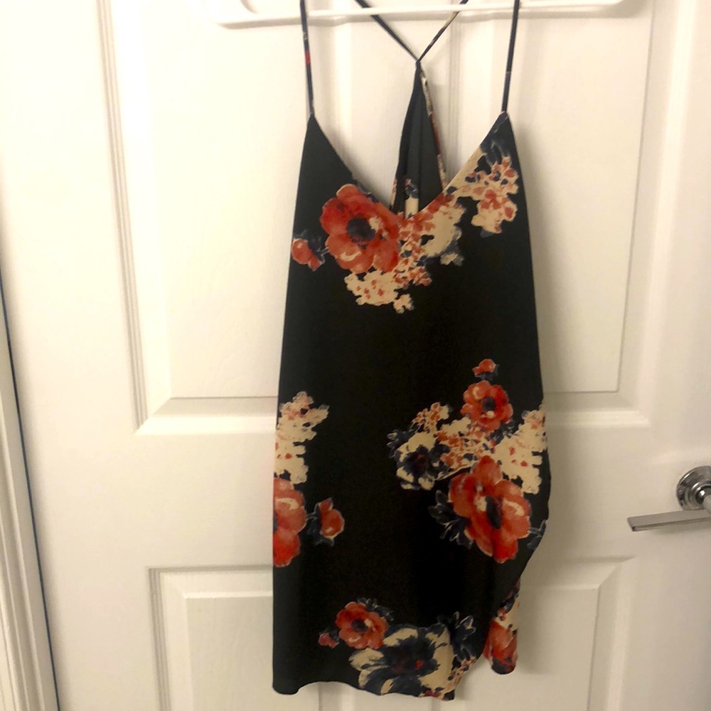 Free People patterned black dress - asymmetrical